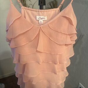 Candie's Blush Ruffle Top